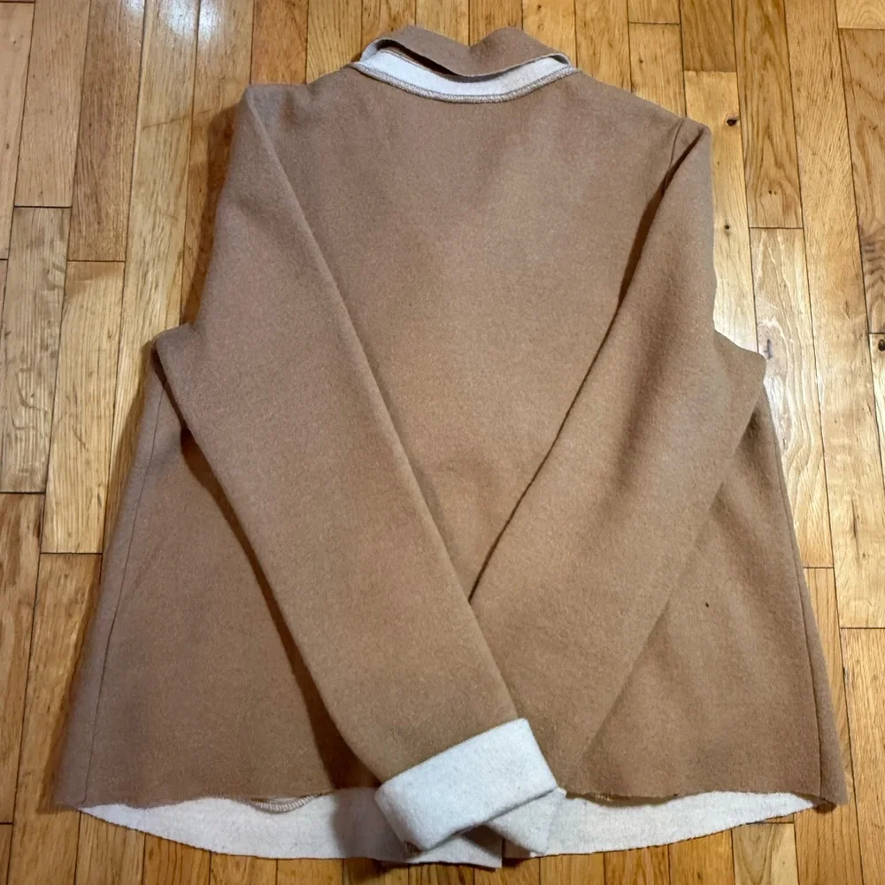 Women's Tan Double-Breasted Jacket/coat #611 - Picture 2 of 8